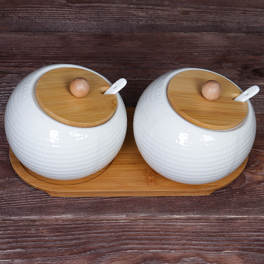 Набор для специй 2 предмета с ложкой 550 мл / CF110 /уп 24/*Ц на подставке