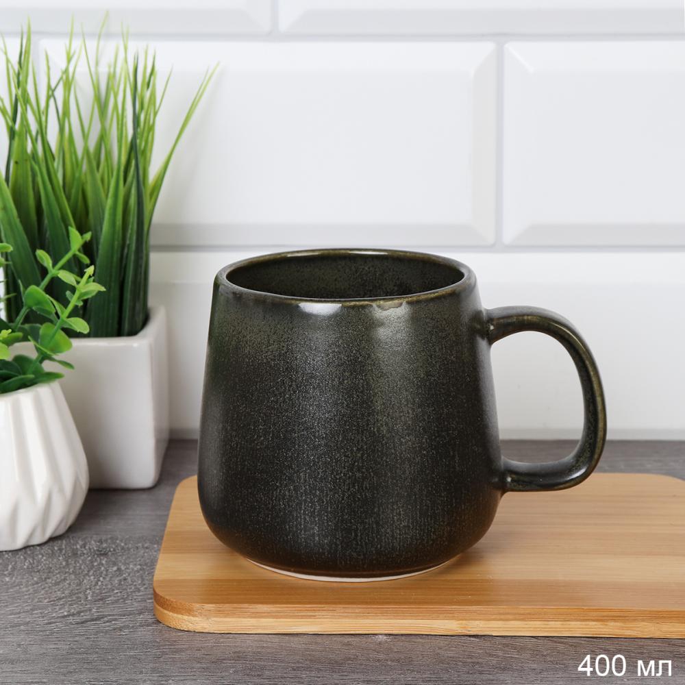 Кружка 400 мл гранит бочонок / MGF-461 /уп 48/