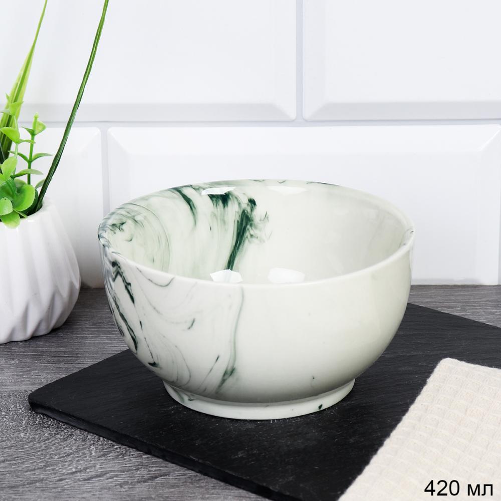 Салатник 420 мл Мрамор / W-311 /уп 36/ 11,5х6 см
