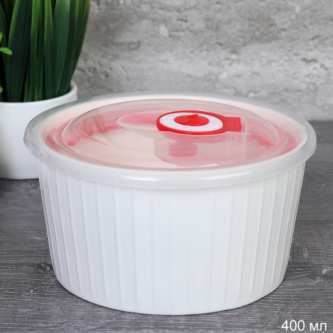 Форма для холодца с крышкой 400 мл / G-3514 /уп 22/ Фарфор