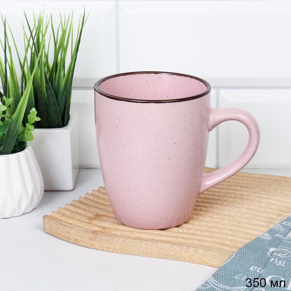 Кружка 350 мл Классика крапинка / 20043 /уп 12/36/ Пыльная роза