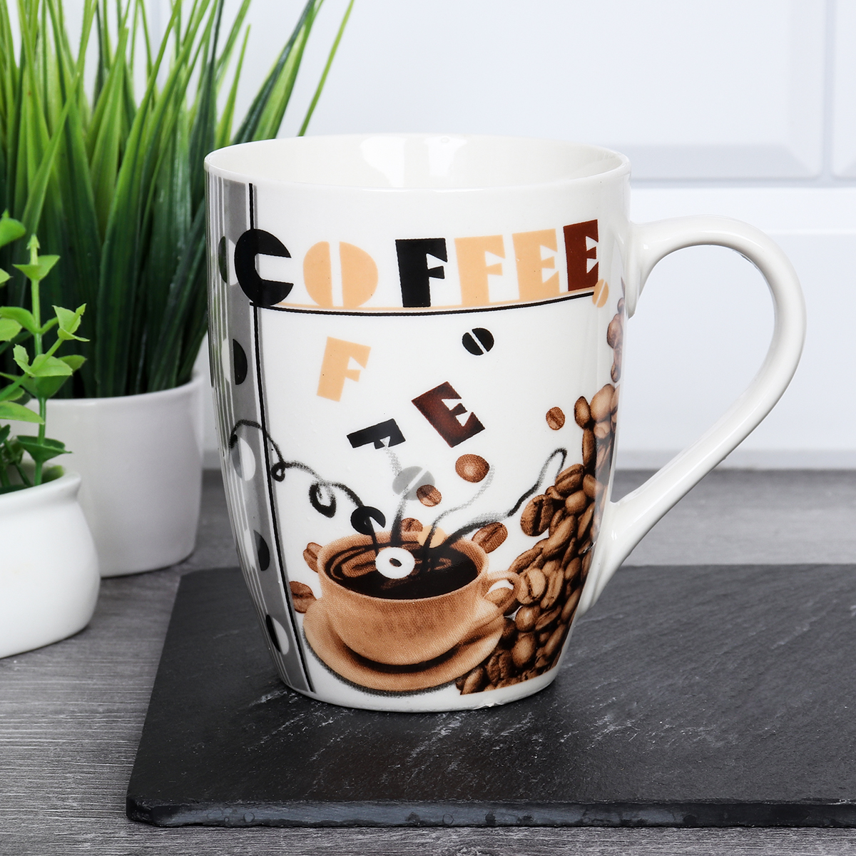 Кружка 380 мл Кофе / 4809-16 / уп 72/ 2 СОРТ