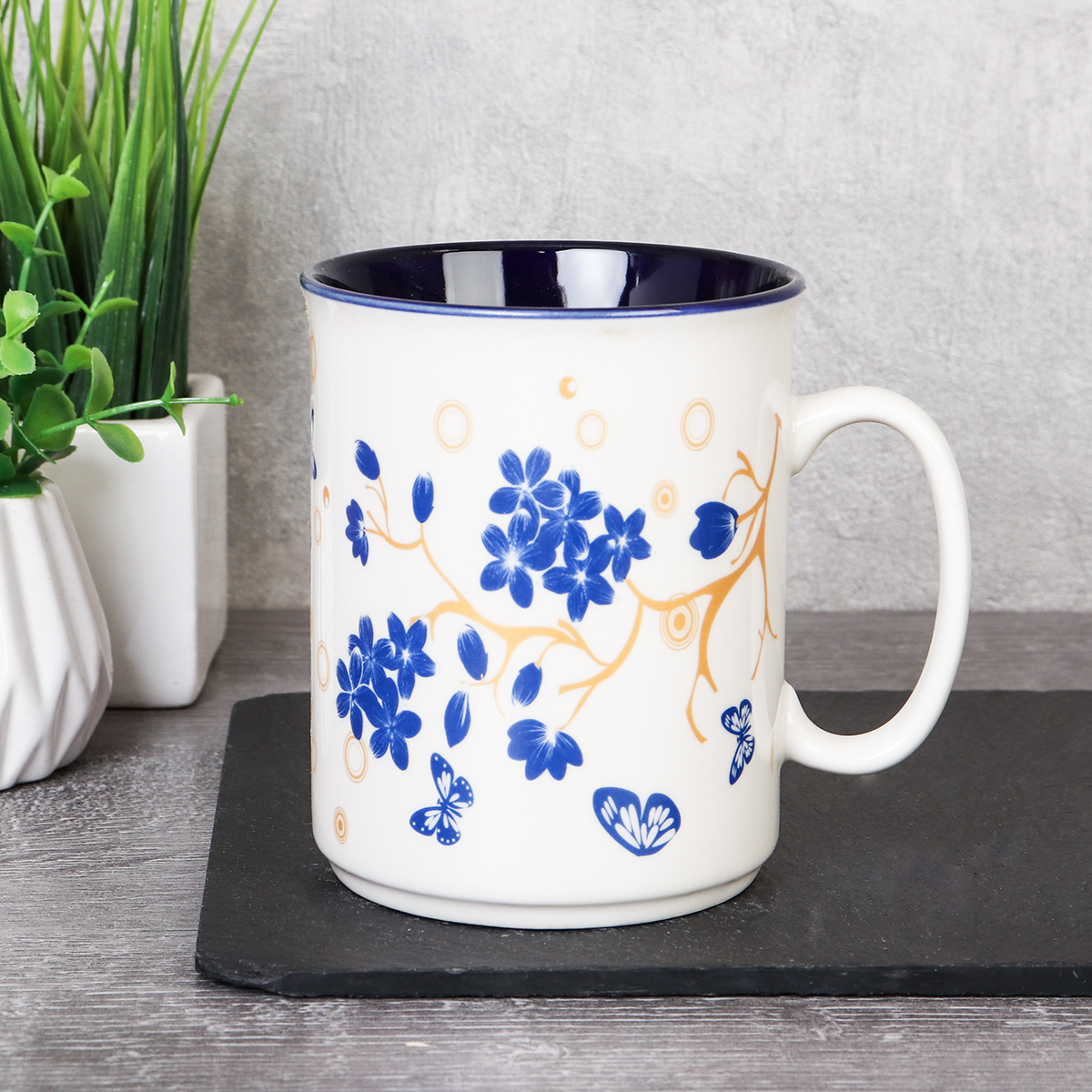 Кружка 350 мл Цветы Незабудка / Z6542 /уп 72/