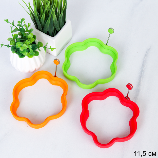 Форма для яичницы силиконовая/ F-147 /уп 200/Цветок