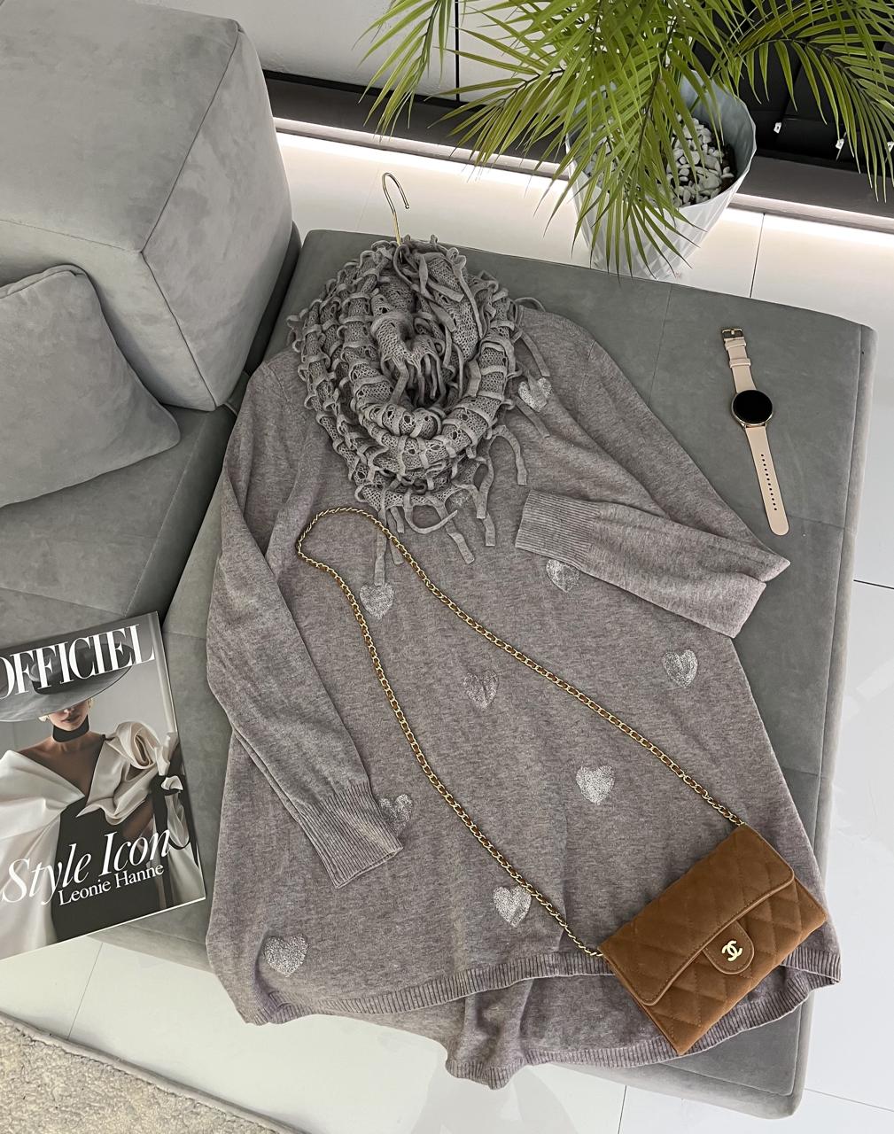 Кофта женская + шарф, код 7384210