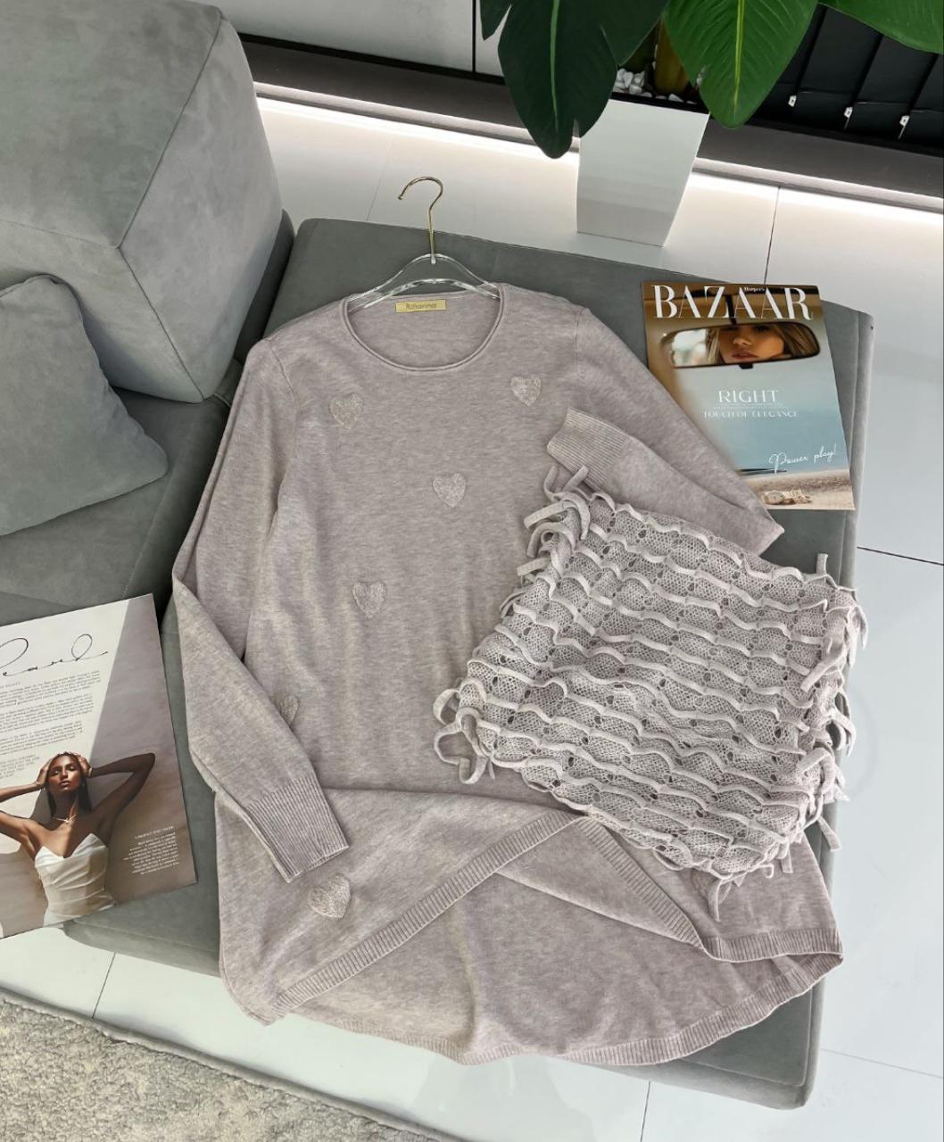 Кофта женская + шарф, код 7384203