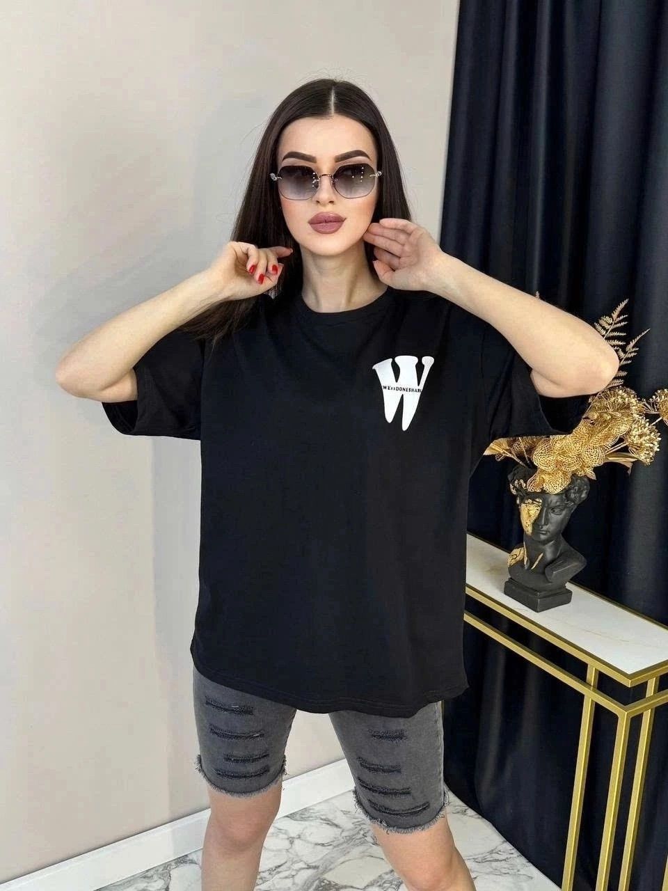 Футболка женская, код 7384170