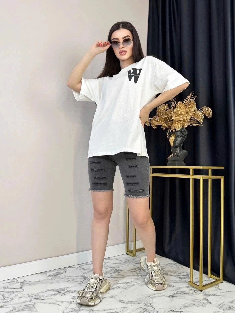 Футболка женская, код 7384174