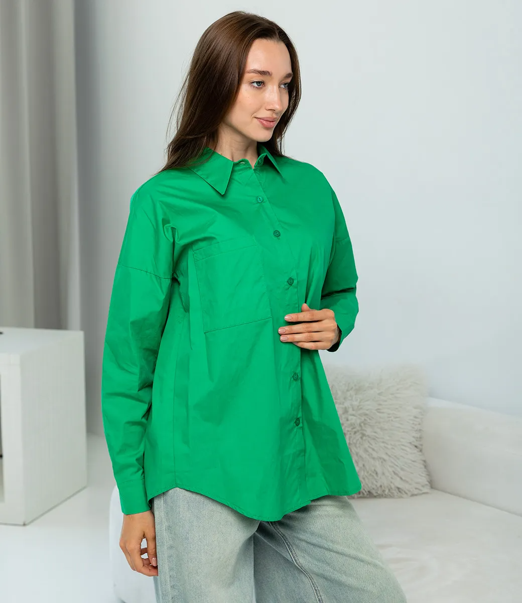 СТ. ЦЕНА 590 руб//Рубашка #БШ1520, зелёный