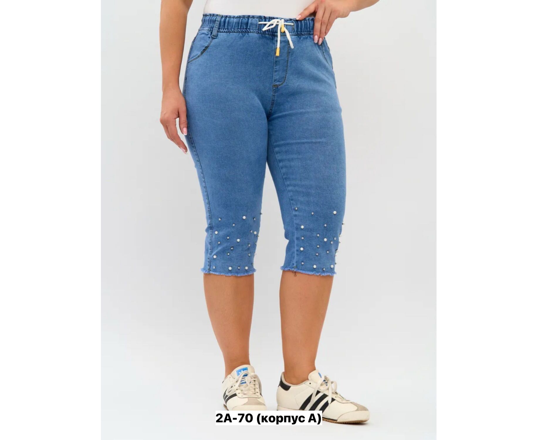 Бриджи джинсовые женские, код 6841633