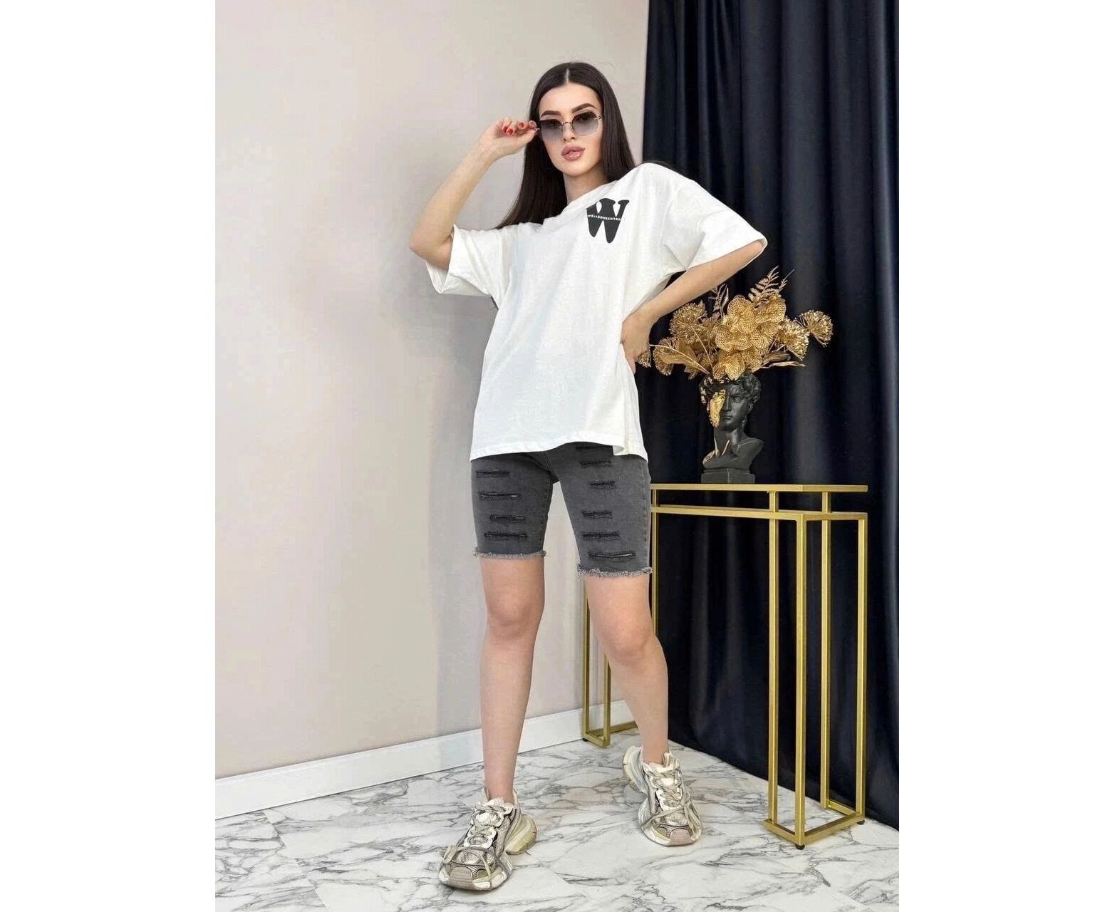 Футболка женская, код 7384174