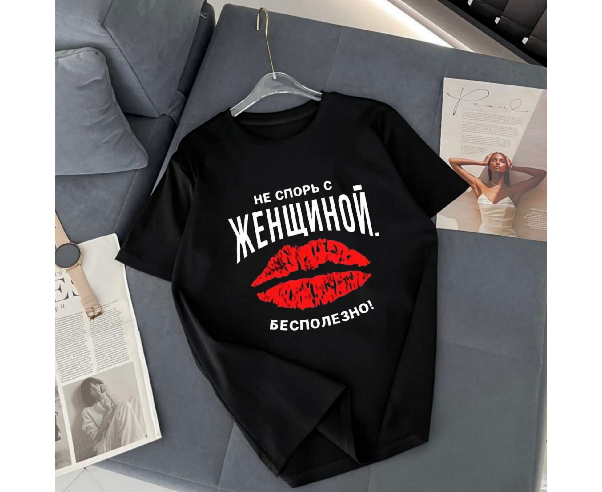 Футболка женская, код 7384509