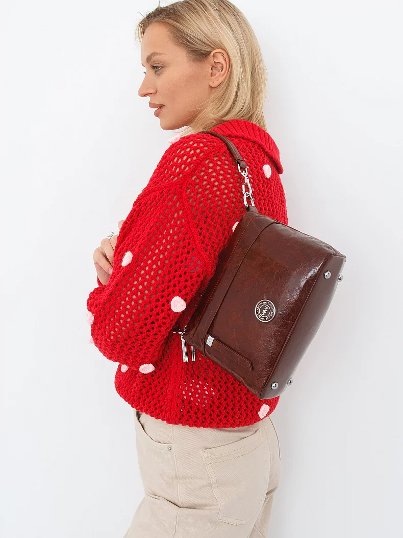 Сумка 0227CB brown Polina&Eiterou