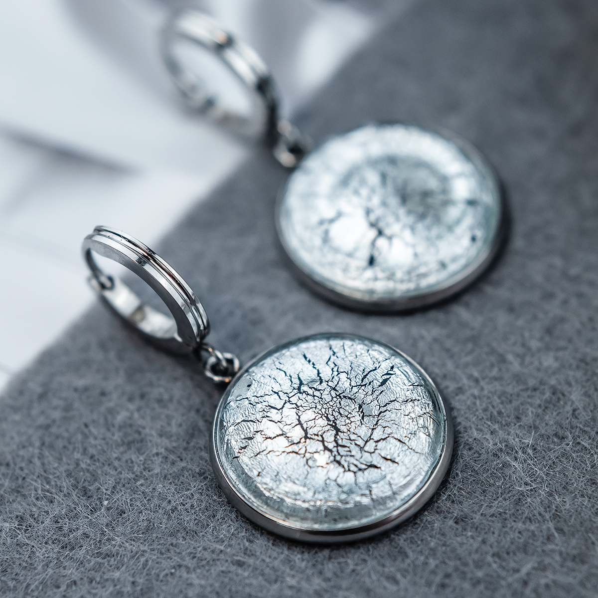 Серьги из муранского стекла METALLICA LS3553