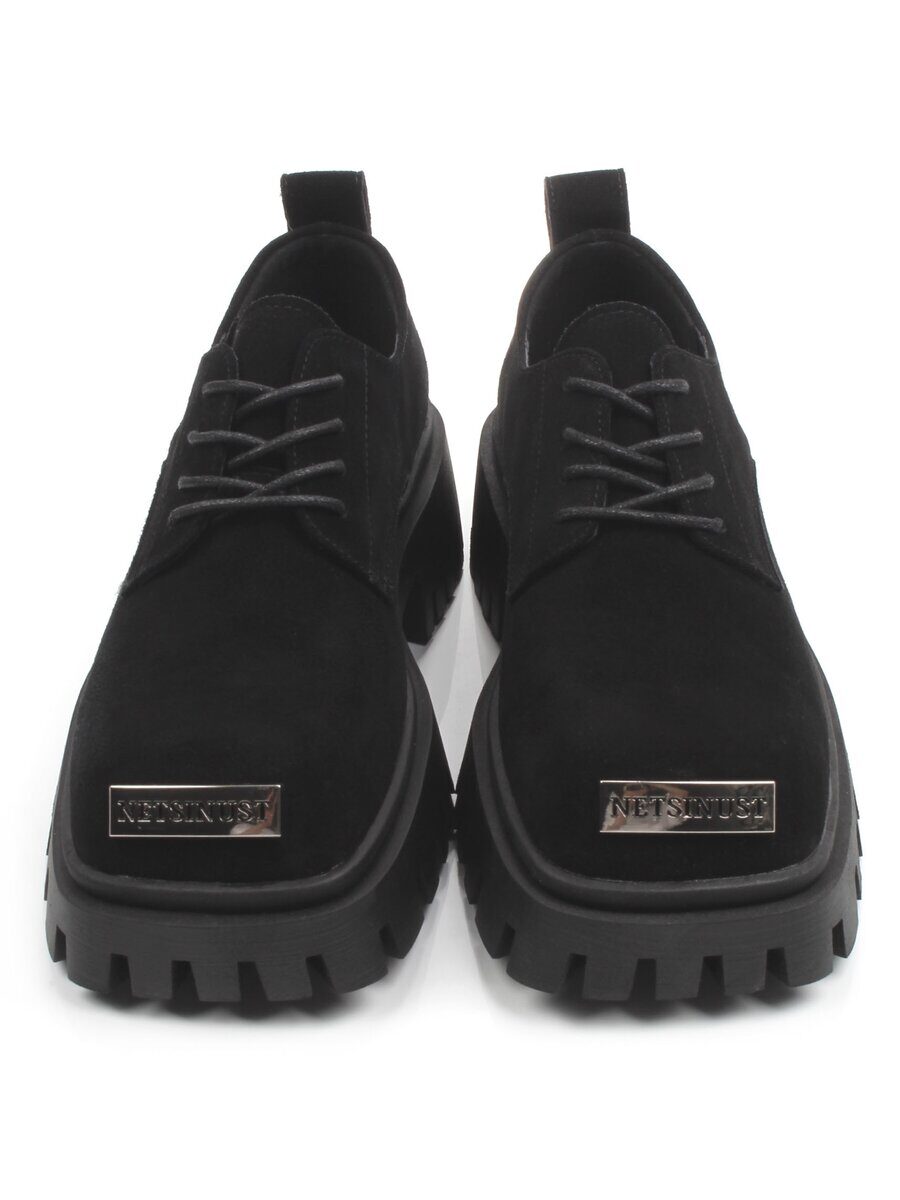 03-23120-6 BLACK Полуботинки демисезонные женские (натуральная замша)