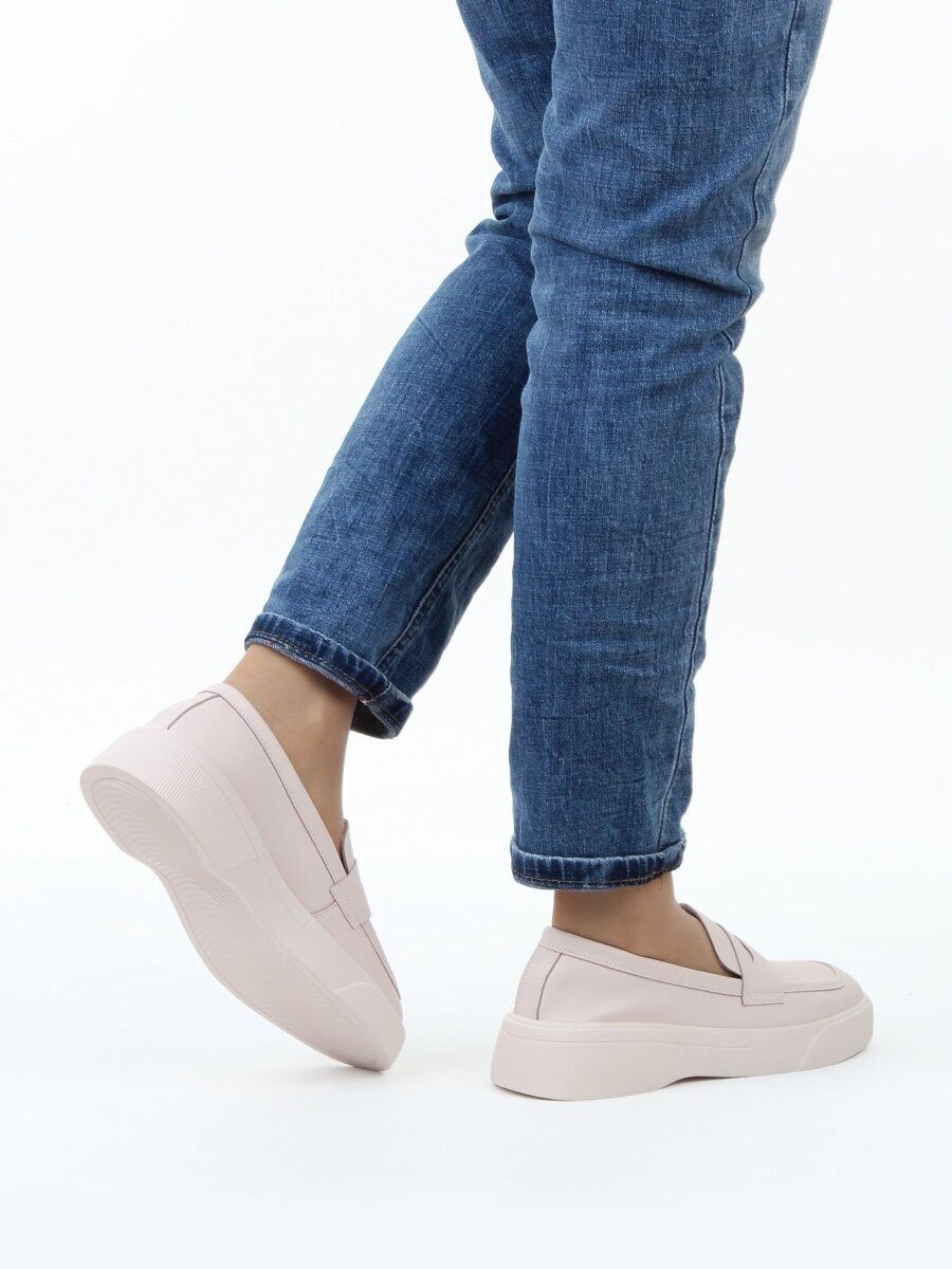 03-YD122-1 PINK Лоферы женские (натуральная кожа)