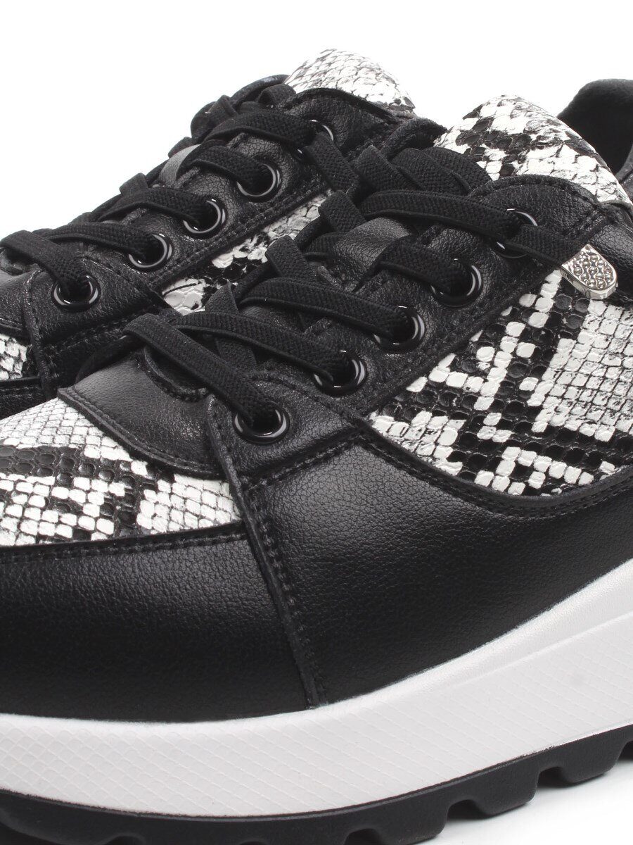 03-A847-10 BLACK Кроссовки женские (натуральная кожа)