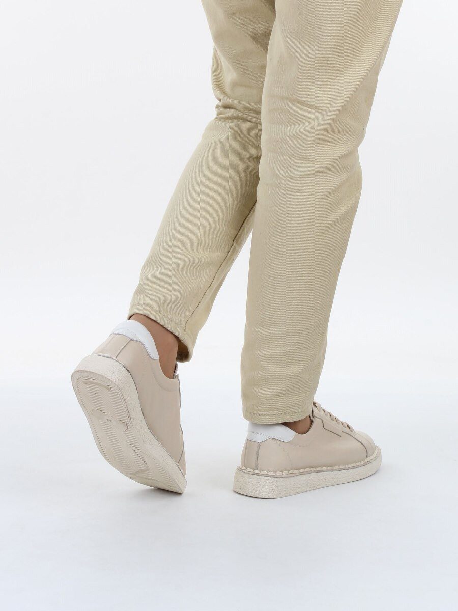 03-XKL22-033 BEIGE Полуботинки женские (натуральная кожа)