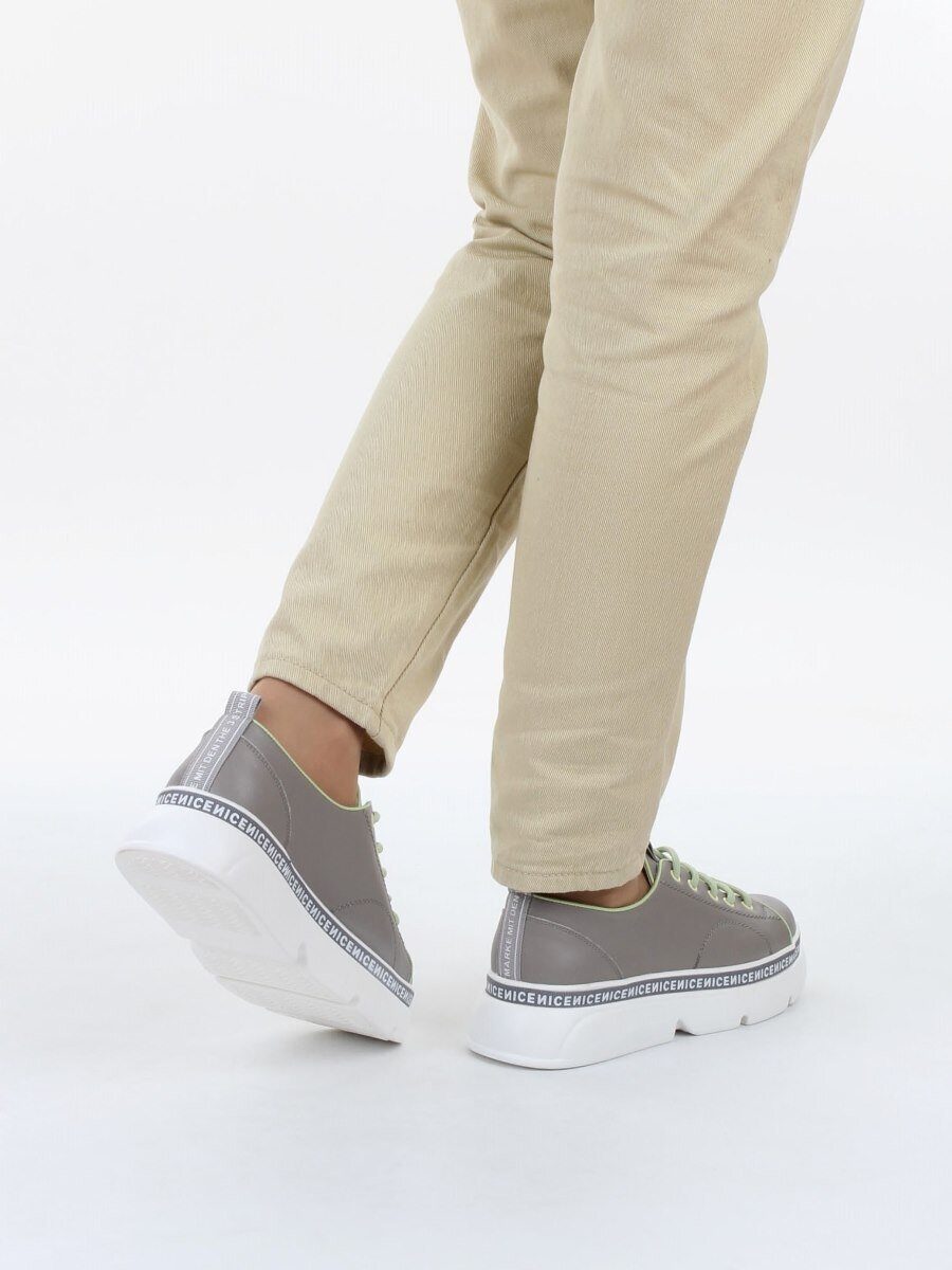 03-M27-25 GRAY Полуботинки женские (натуральная кожа)