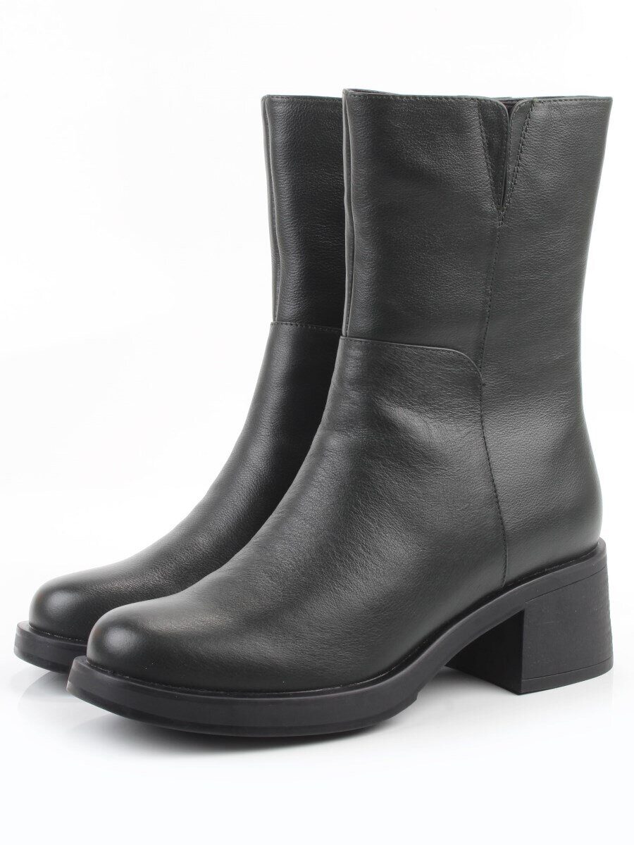 01-M43-8 D.GREEN Ботинки демисезонные женские (натуральная кожа, байка)