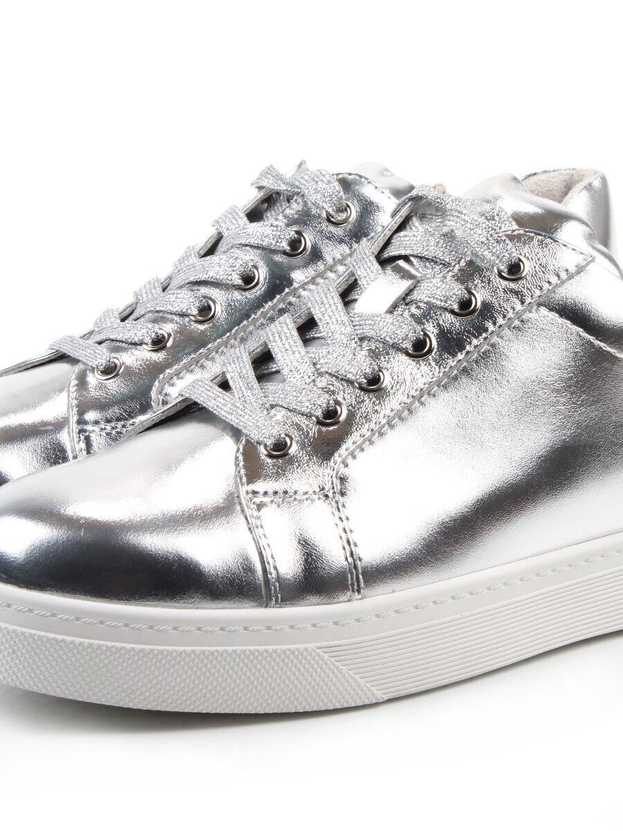 03-C1-1C GREY/SILVER Полуботинки спортивные женские (натуральная кожа)