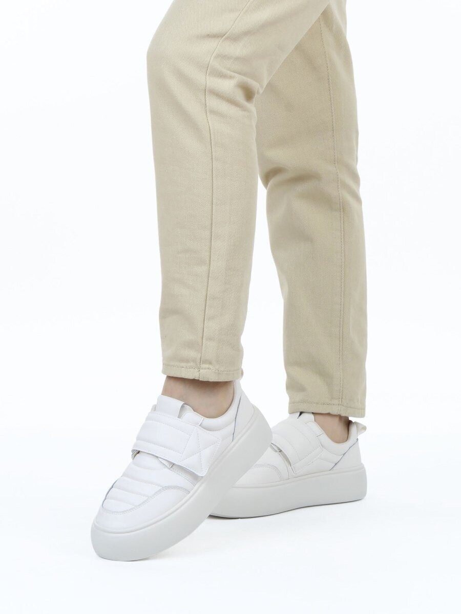 03-YH462-2 LT. BEIGE Полуботинки спортивные демисезонные женские (натуральная кожа)