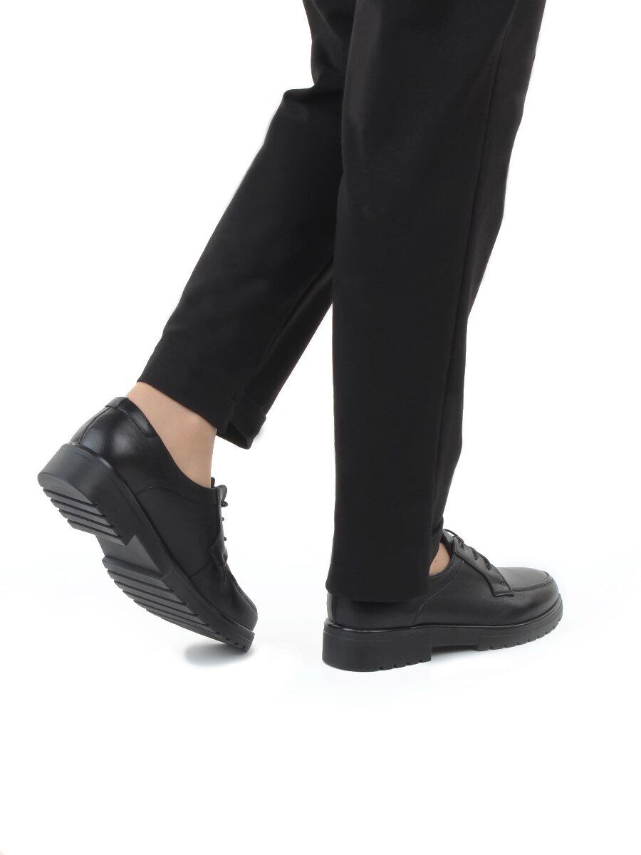 03-DYL85-1 BLACK Полуботинки женские (натуральная кожа)