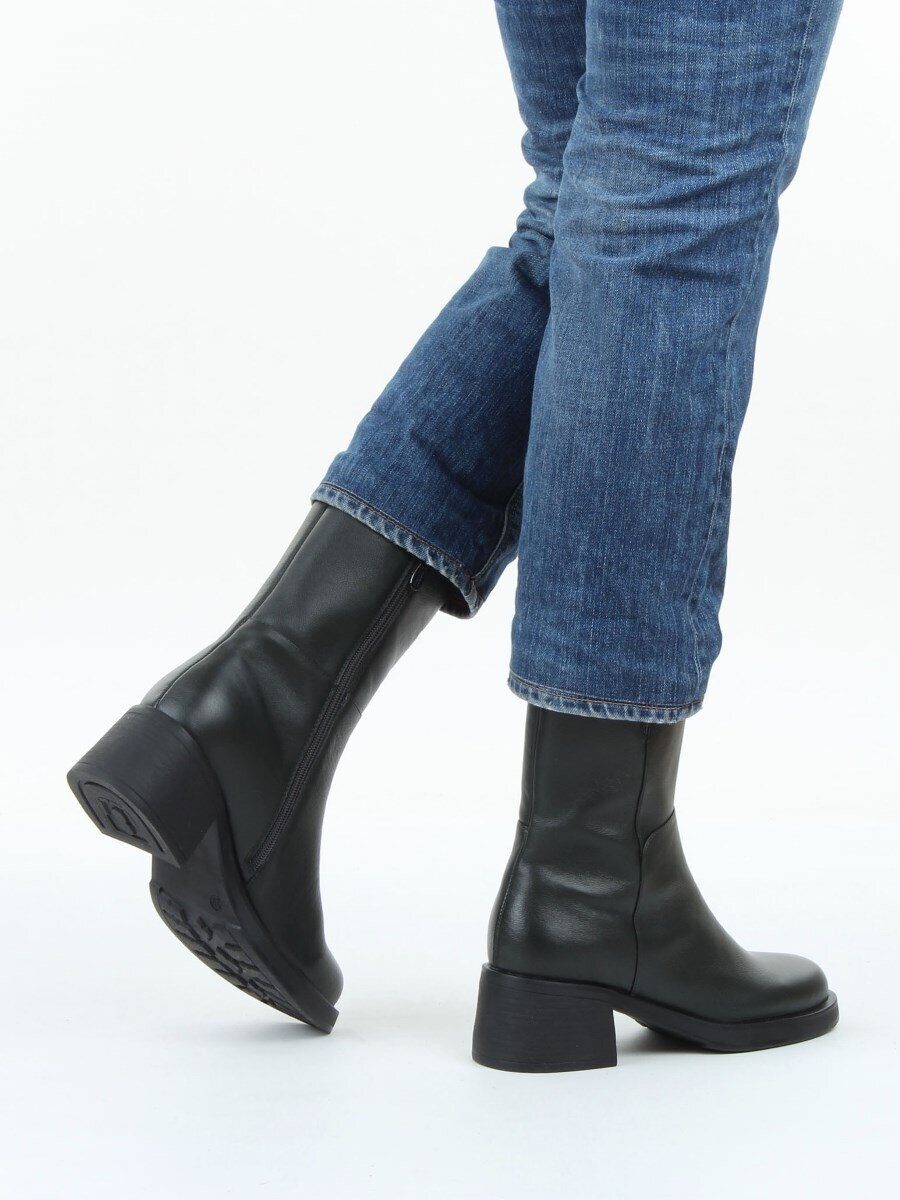 01-M43-8 D.GREEN Ботинки демисезонные женские (натуральная кожа, байка)