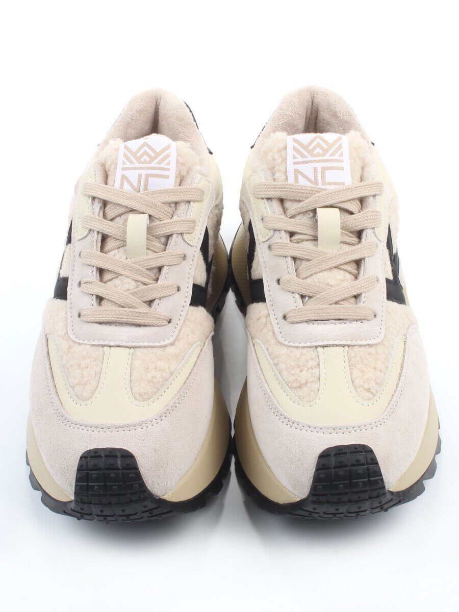 03-PDH340-2 APRICOT Кроссовки демисезонные женские (натуральная замша, натуральная кожа, текстиль)