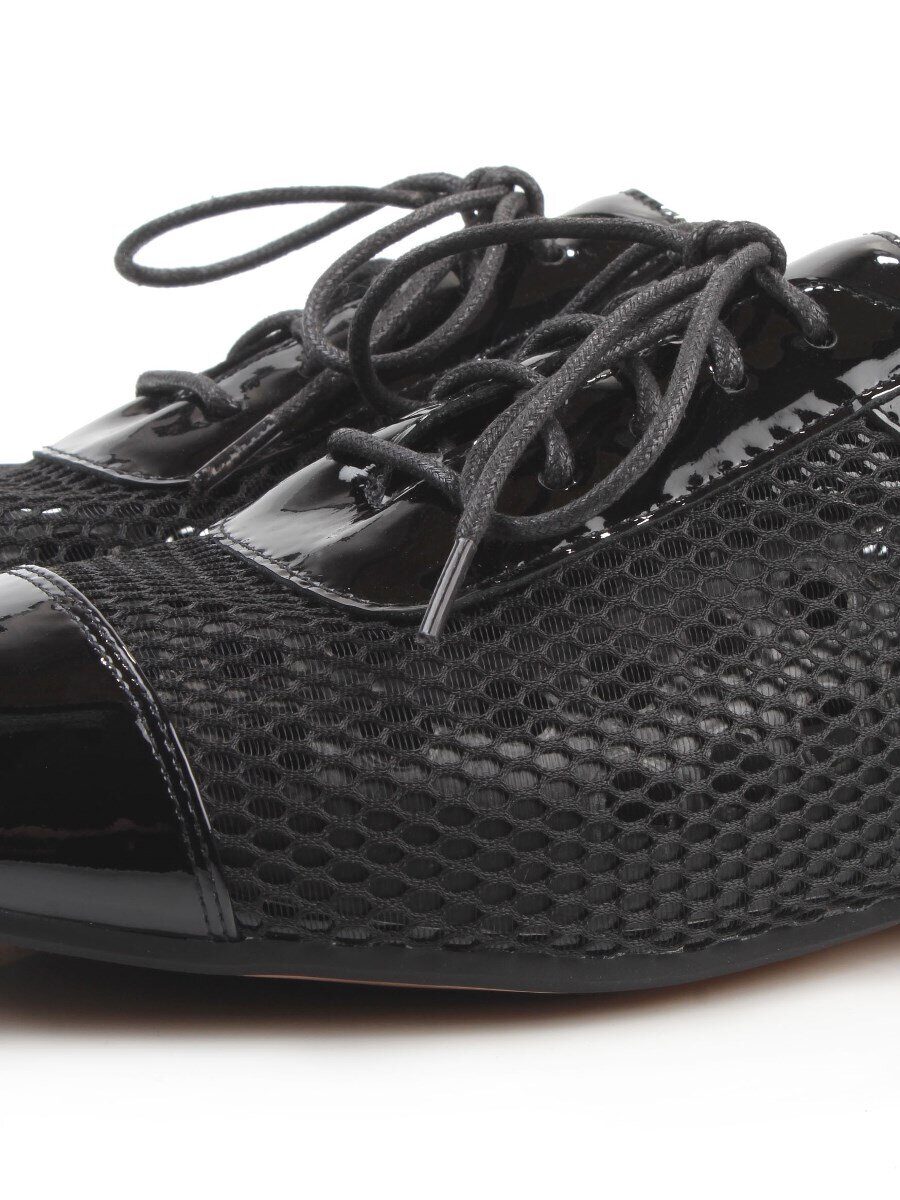 03-H17C-30AG BLACK Полуботинки женские (натуральная кожа)