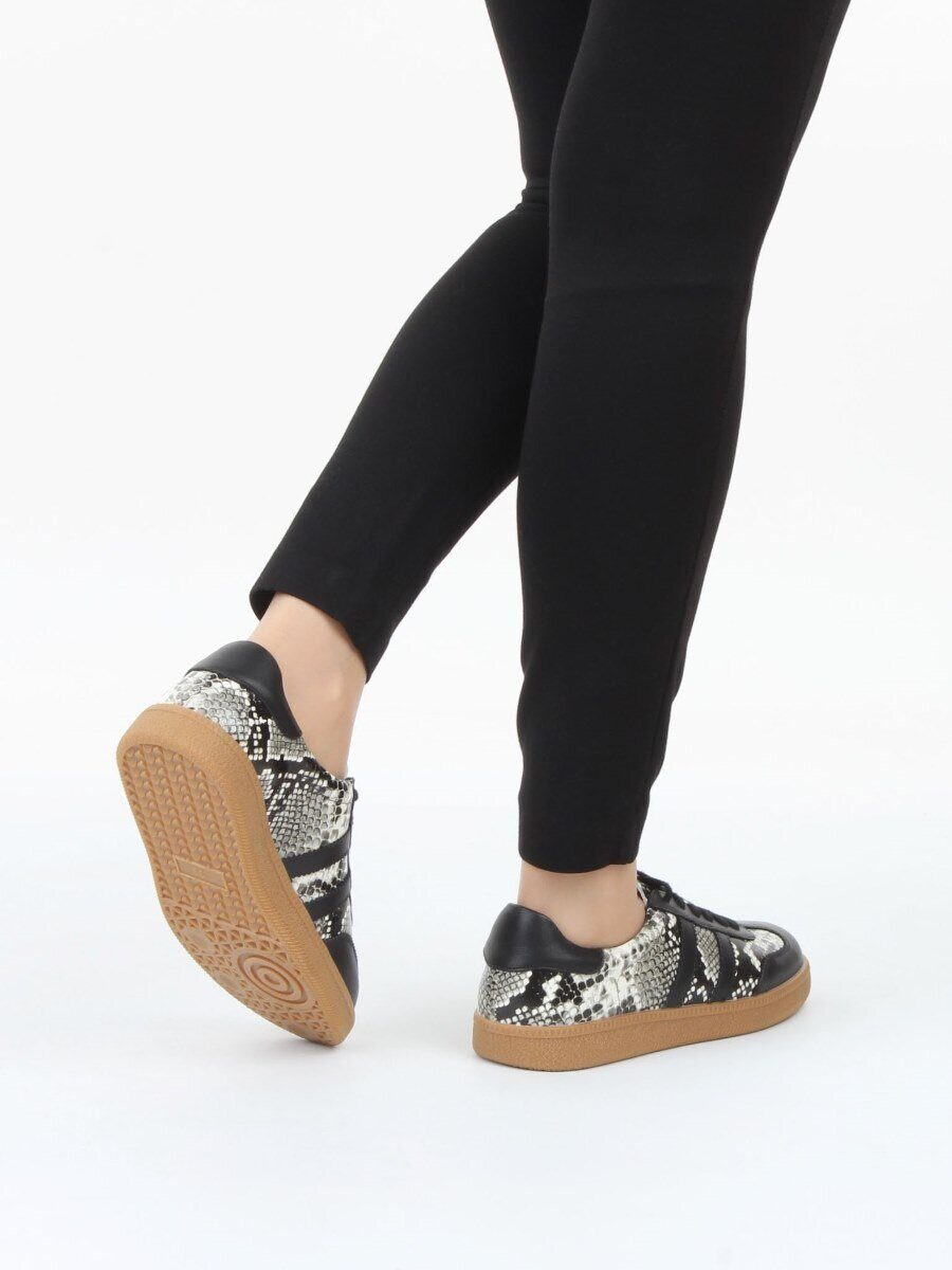 03-B73C-129A BLACK Полуботинки спортивные женские (натуральная кожа)