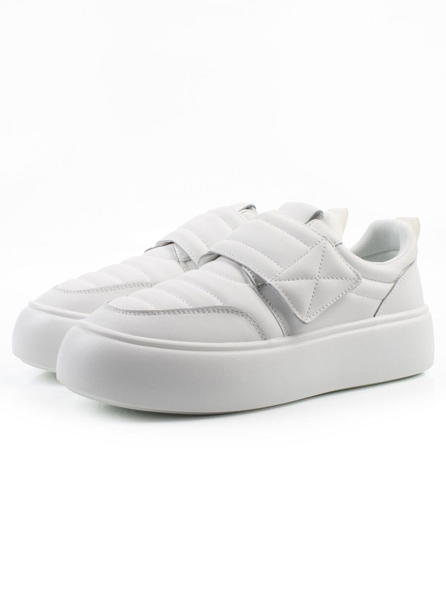 03-YH462-1 WHITE Полуботинки спортивные демисезонные женские (натуральная кожа)