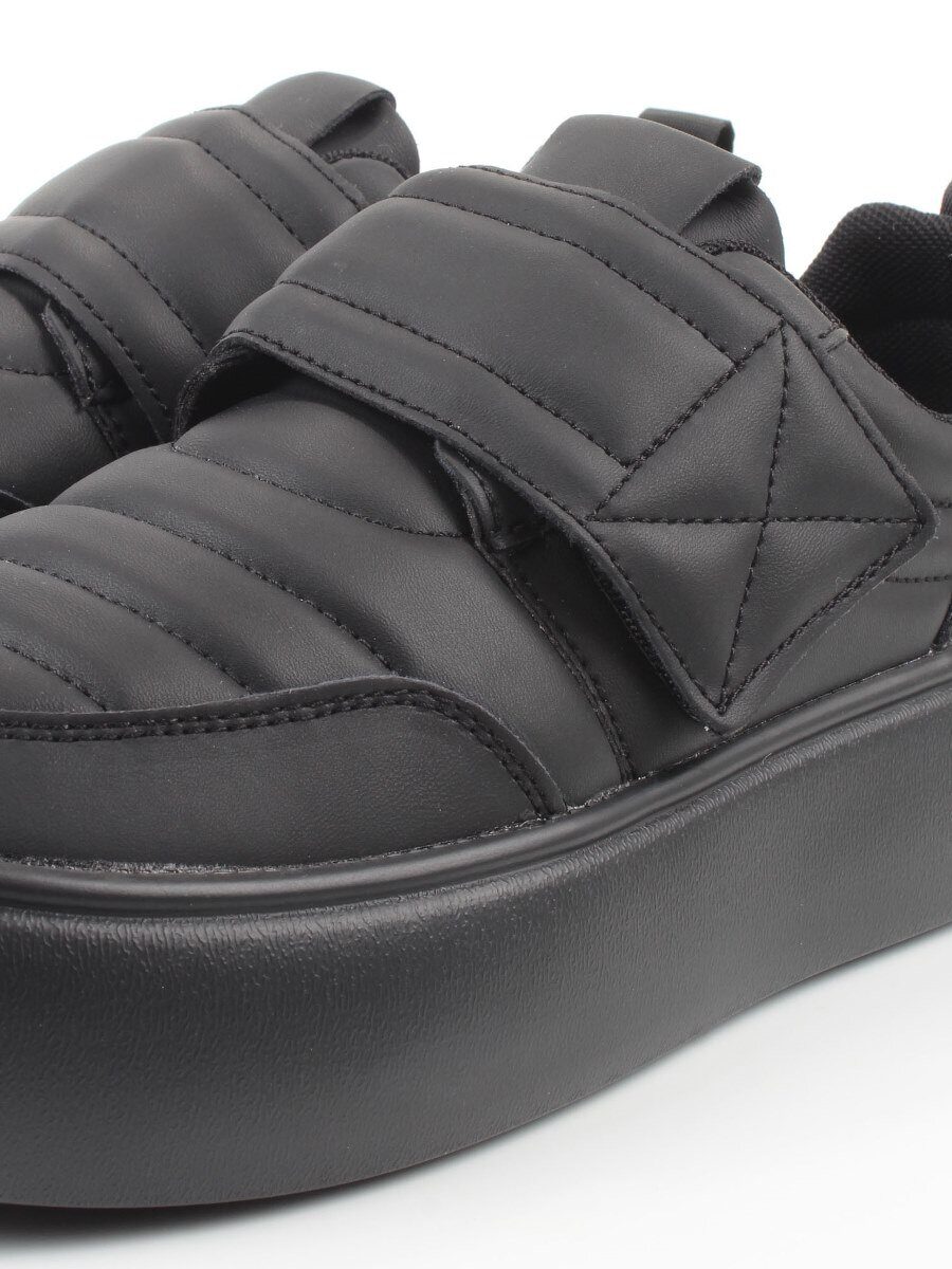 03-YH462-3 BLACK Полуботинки спортивные демисезонные женские (натуральная кожа)