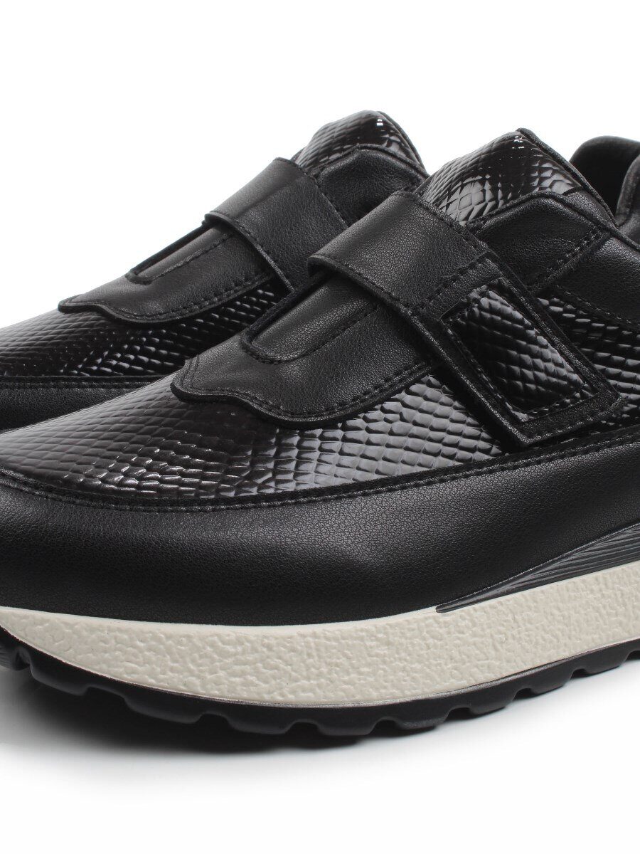 03-A238-1 BLACK Кроссовки женские (натуральная кожа)