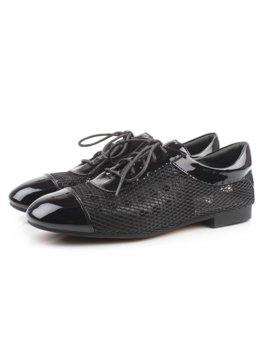 03-H17C-30AG BLACK Полуботинки женские (натуральная кожа)