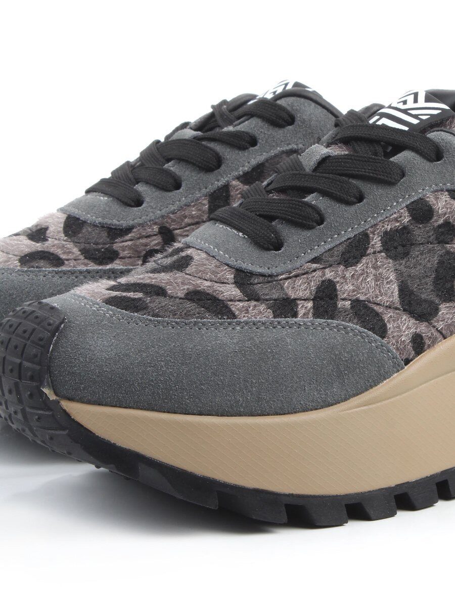 04-PDH362-2 GRAY Кроссовки демисезонные женские (натуральная замша, натуральная кожа)