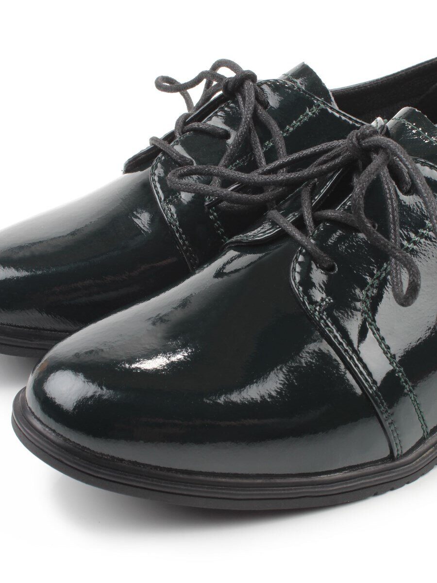 03-M17-3 DK. GREEN Полуботинки женские (натуральная кожа)