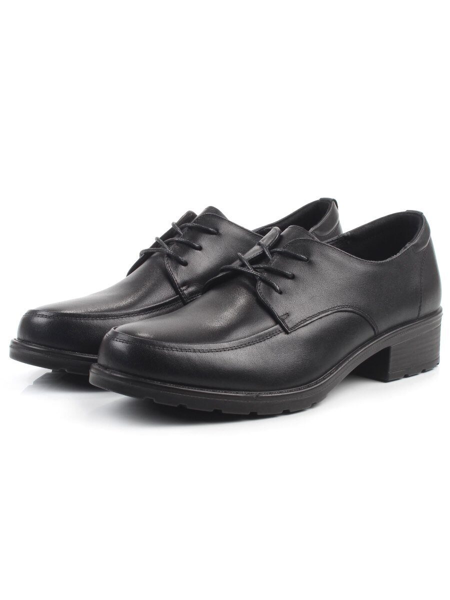 03-DYL37-3 BLACK Полуботинки женские (натуральная кожа)