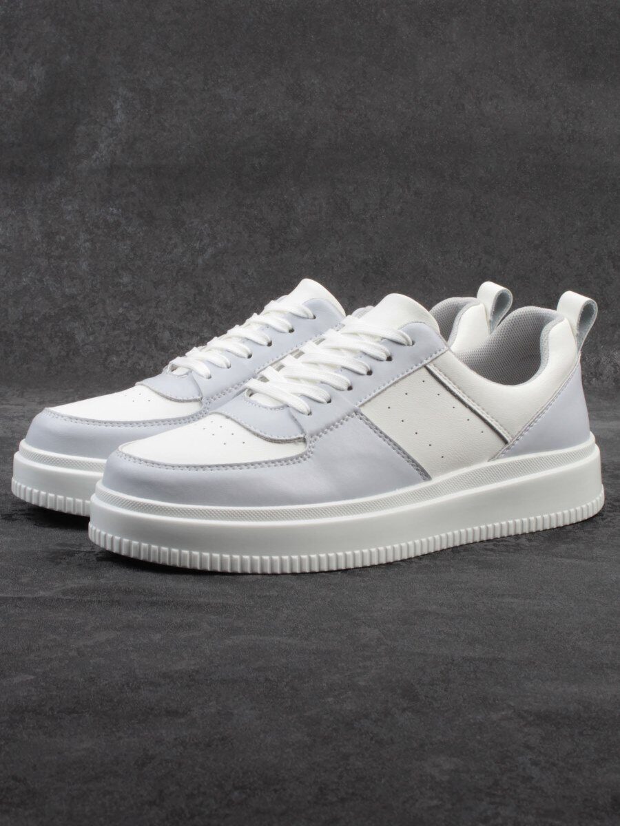 03-YJ425-2 WHITE/VIOLET Полуботинки спортивные женские (натуральная кожа)