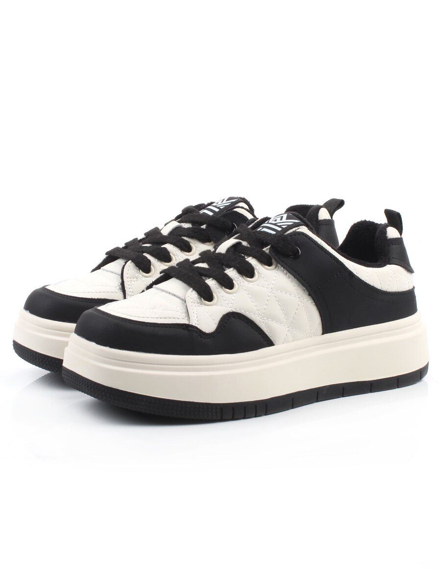 04-PDH336-2 BLACK Кроссовки демисезонные женские (натуральная кожа, нубук)