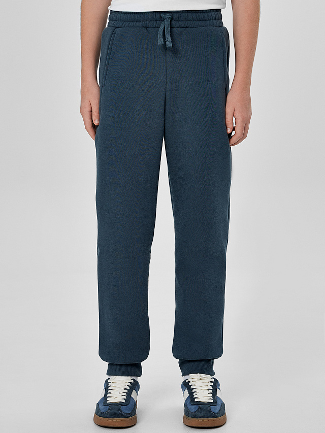 Брюки для мальчиков в серо-синем цвете