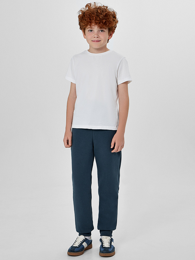 Брюки для мальчиков в серо-синем цвете