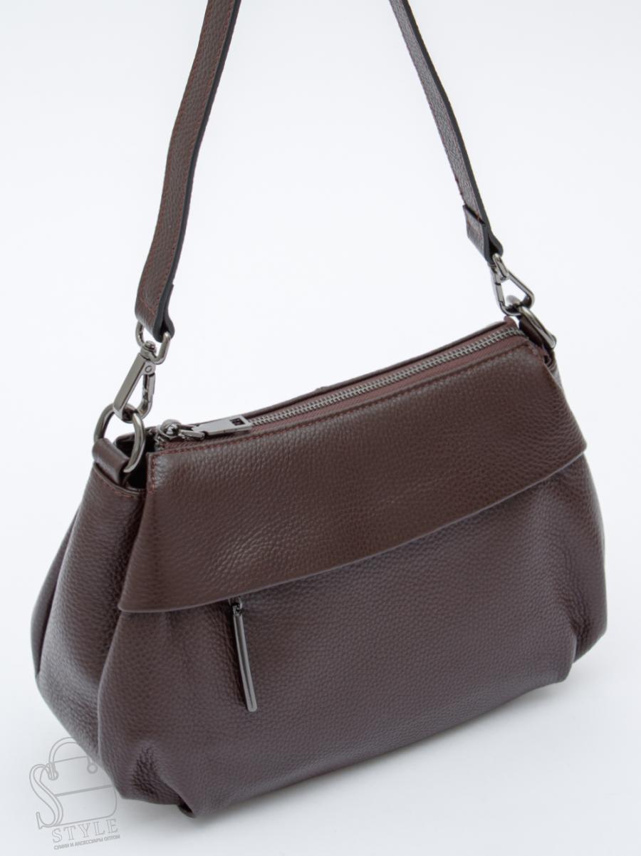 Сумка женская кожаная 6001VG coffee Vitelli Grassi