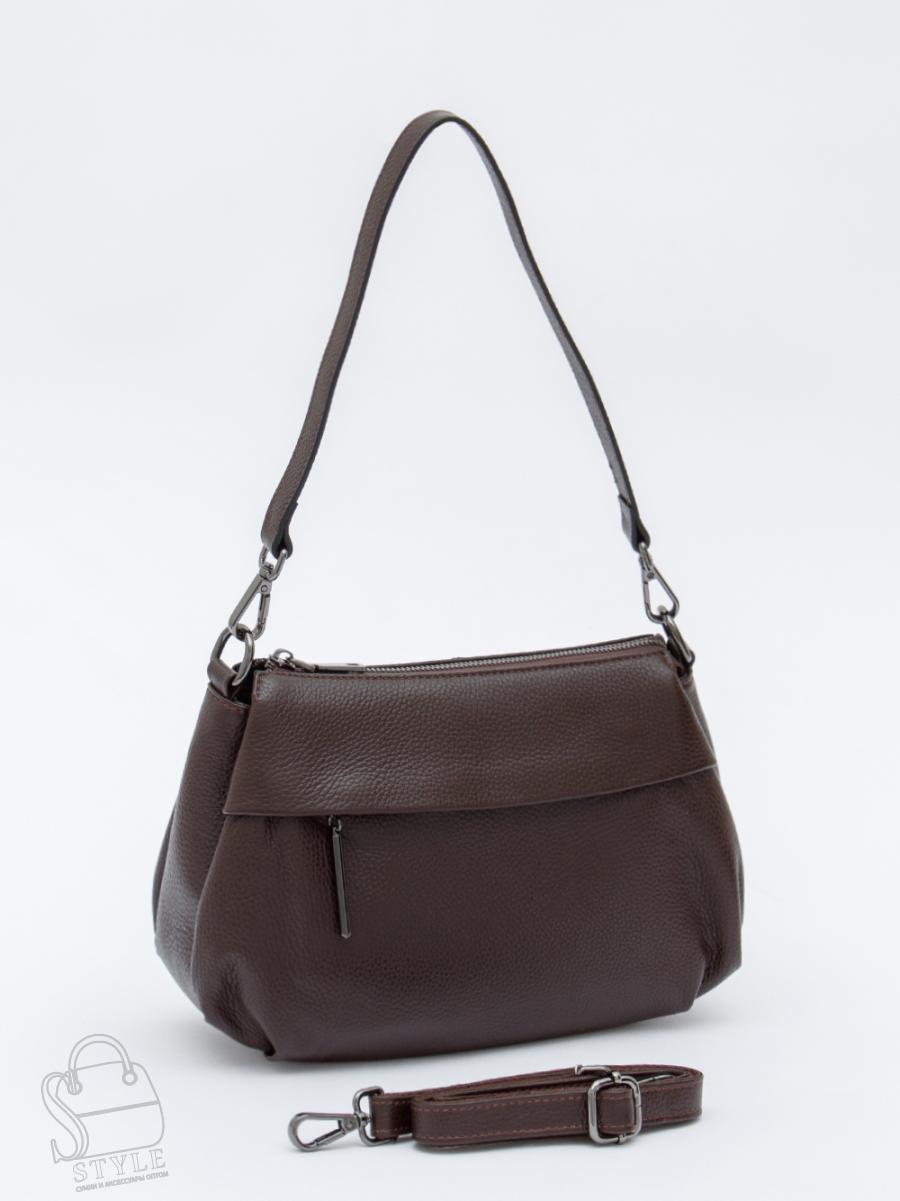 Сумка женская кожаная 6001VG coffee Vitelli Grassi