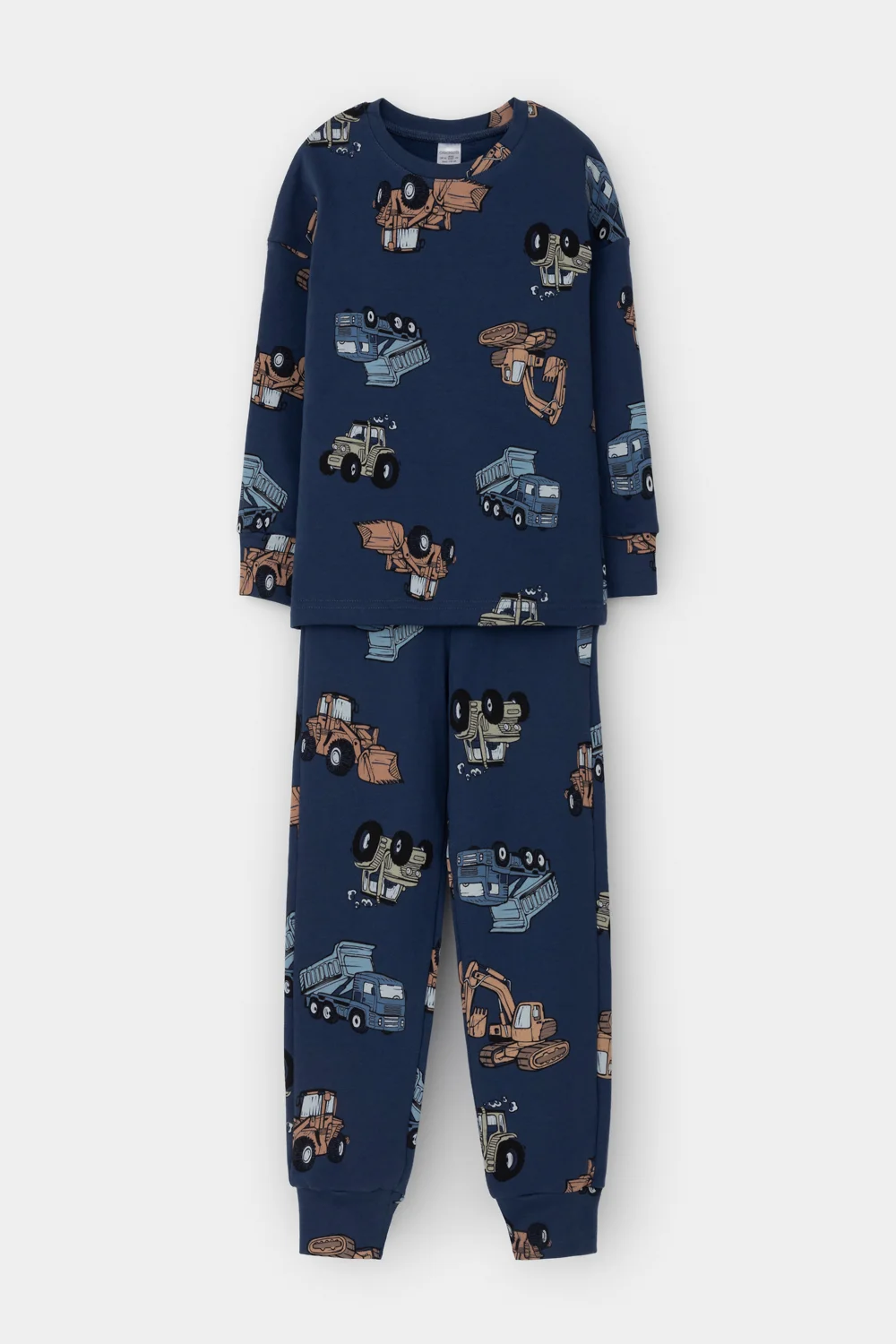 CROCKID Пижама К 1587 синий космос, тракторы