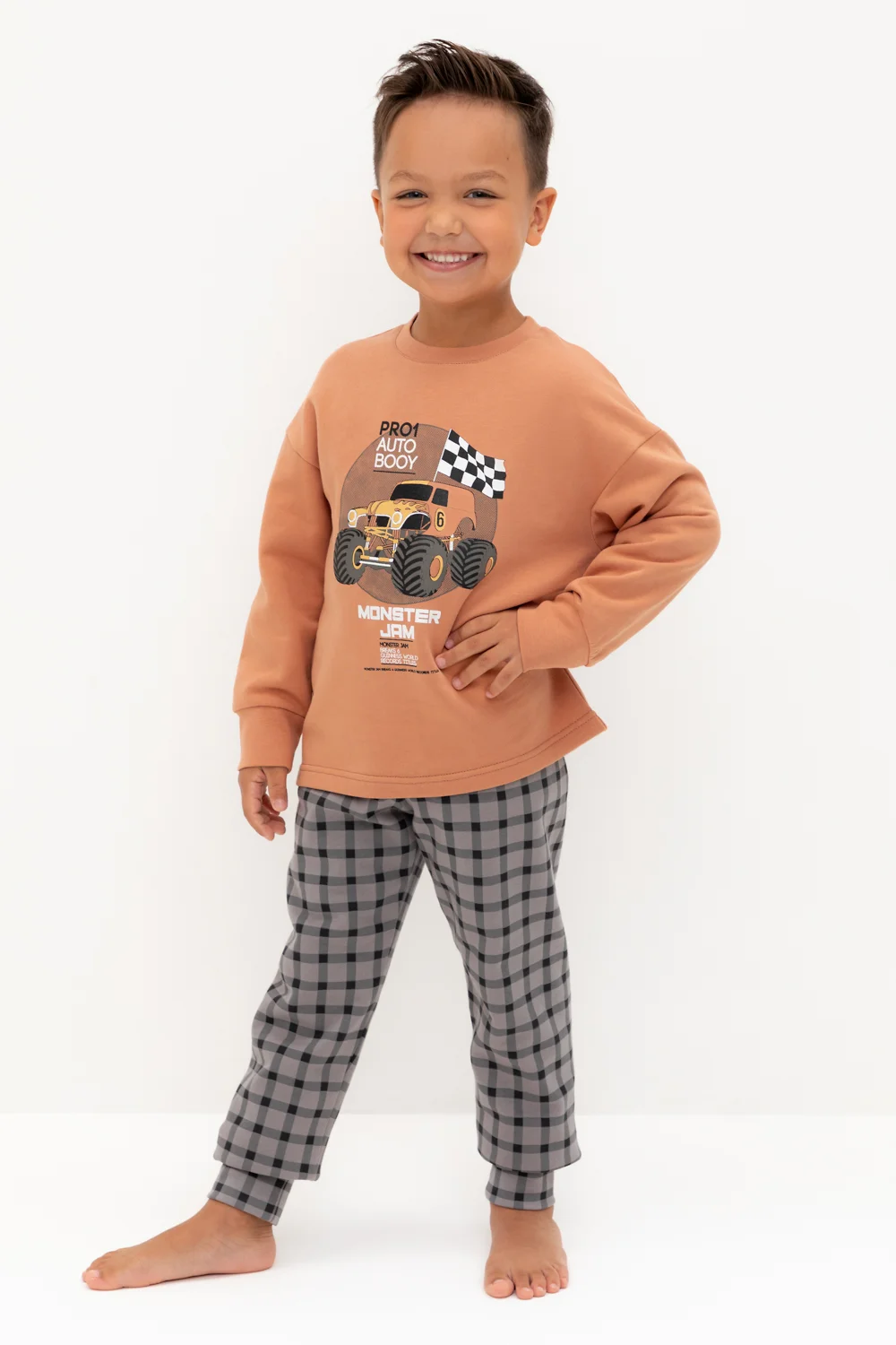 CROCKID Пижама К 1567 пробковое дерево, клетка