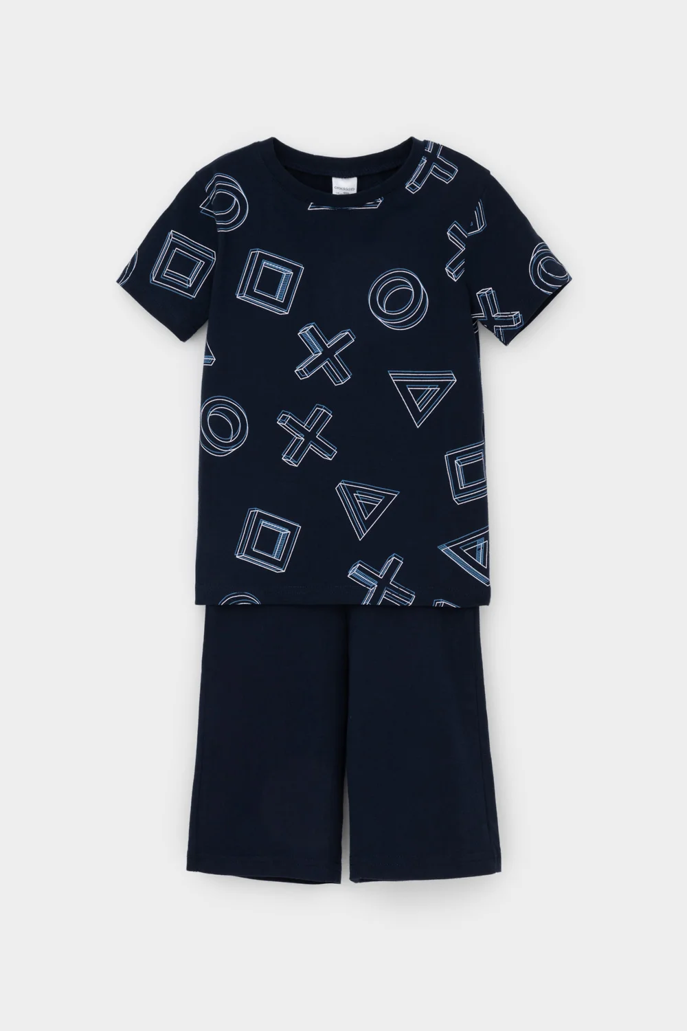 CROCKID Пижама К 1614 объемные фигуры, индиго