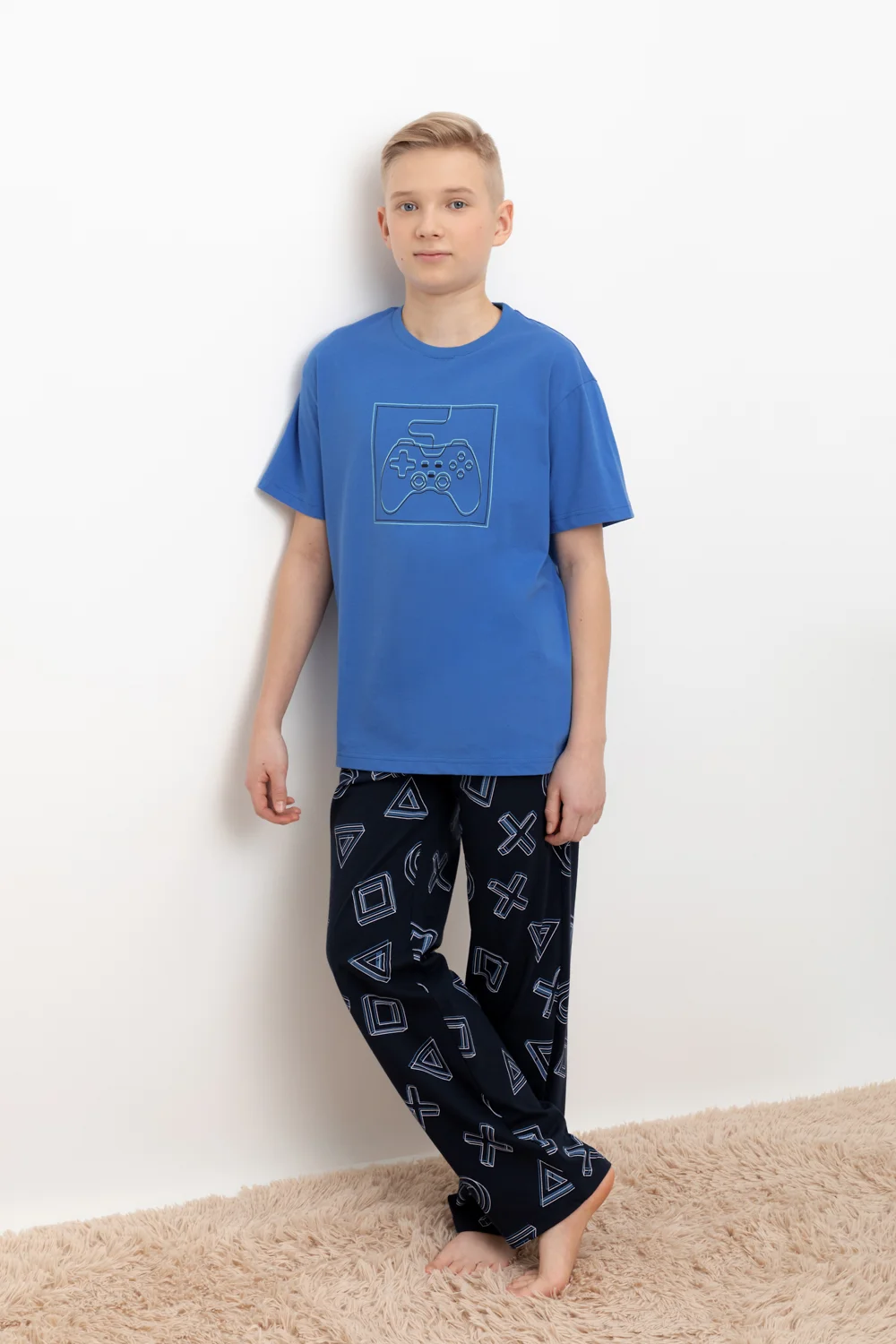 CUBBY Пижама КБ 2831 ярко-голубой, объемные фигуры