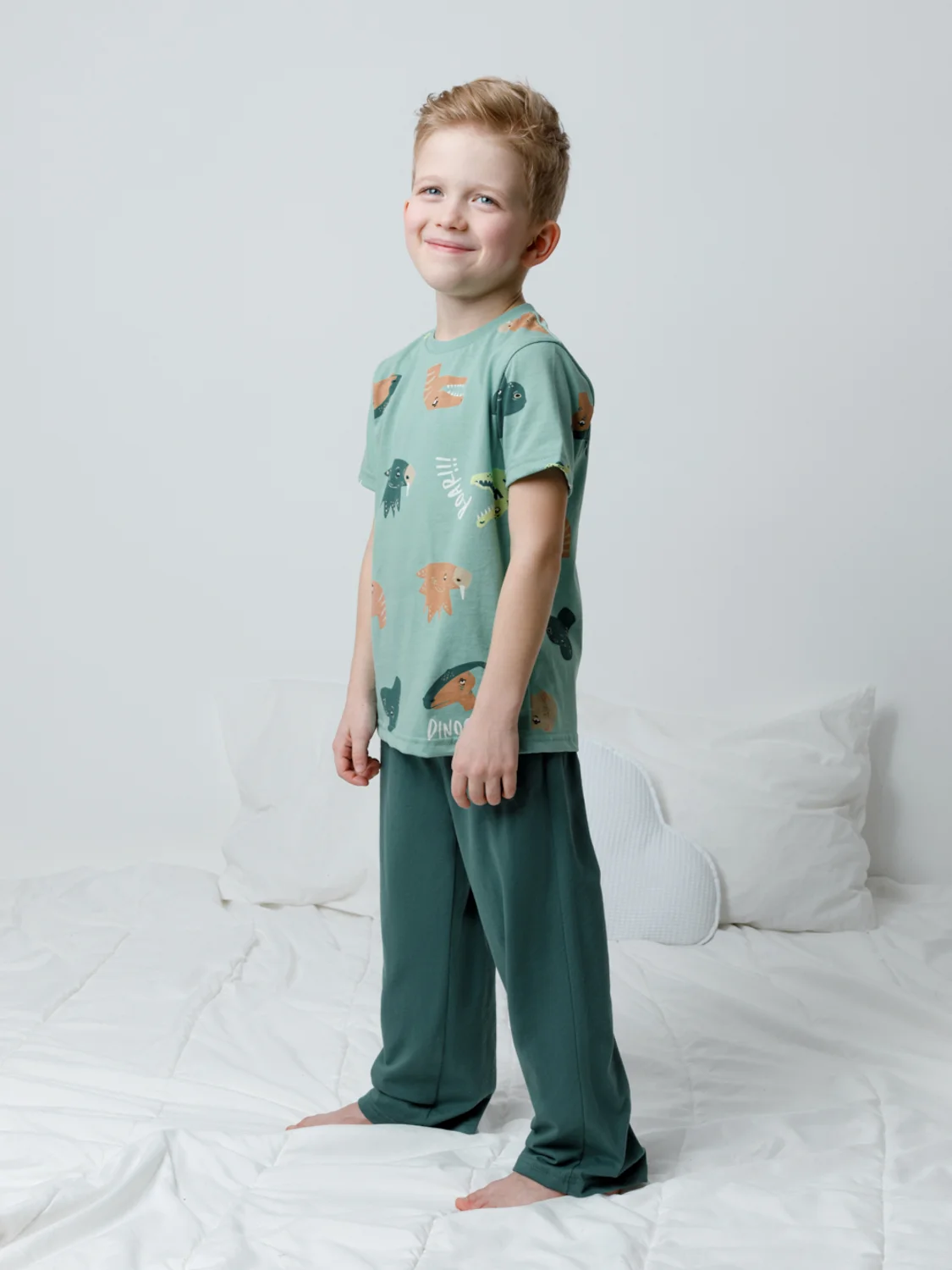 CROCKID Пижама К 1646 динозавры, зеленый