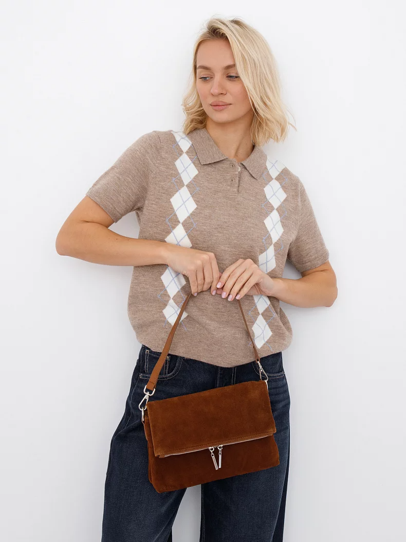 Сумка 8360F brown Polina&Eiterou